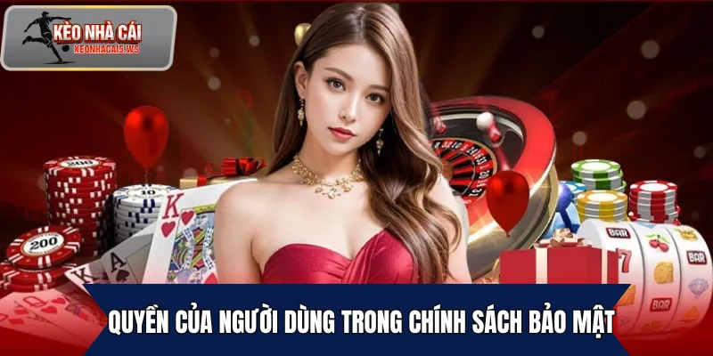 Quyền của người dùng trong chính sách bảo mật