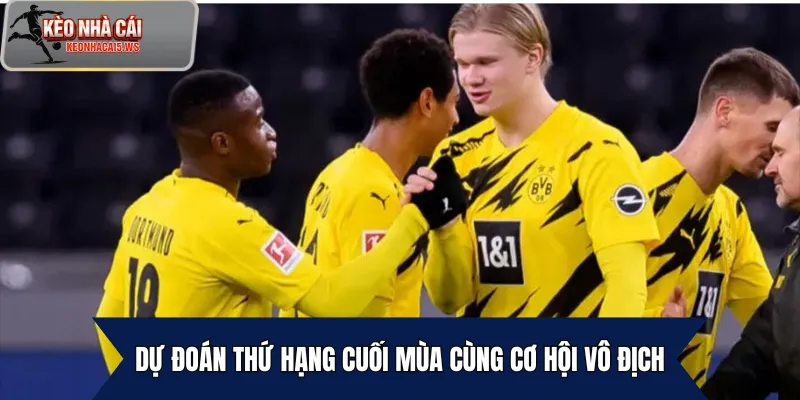 Dự đoán thứ hạng cuối mùa cùng cơ hội vô địch